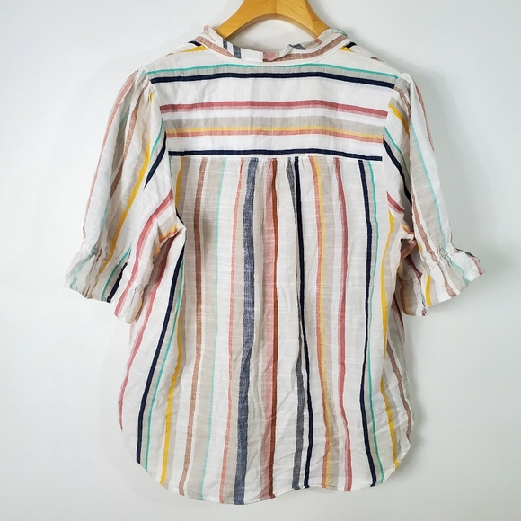 Maeve Anthropologie Colorful Striped Top Blouse - Picture 2 of 10